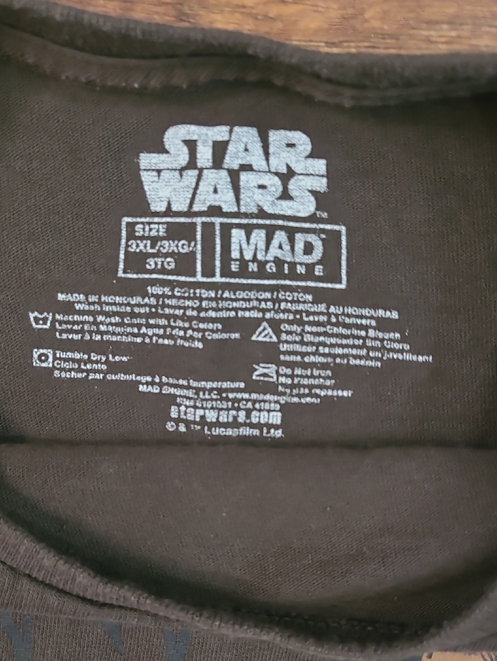 Star Wars Chewbacca T-Shirt Brown 3XL Mad Engine - Picture 3 of 6